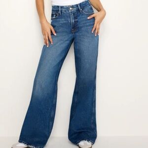 Women's GOOD AMERICAN Good 90's Relaxed Fit Straight Jeans
